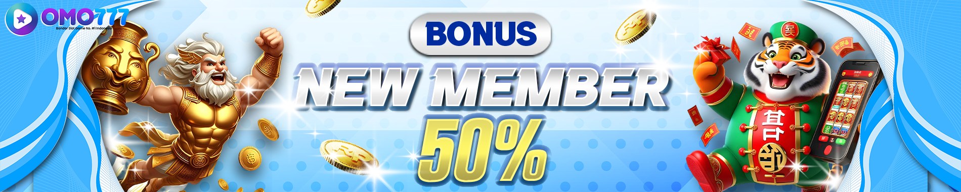 bonus new member 50%